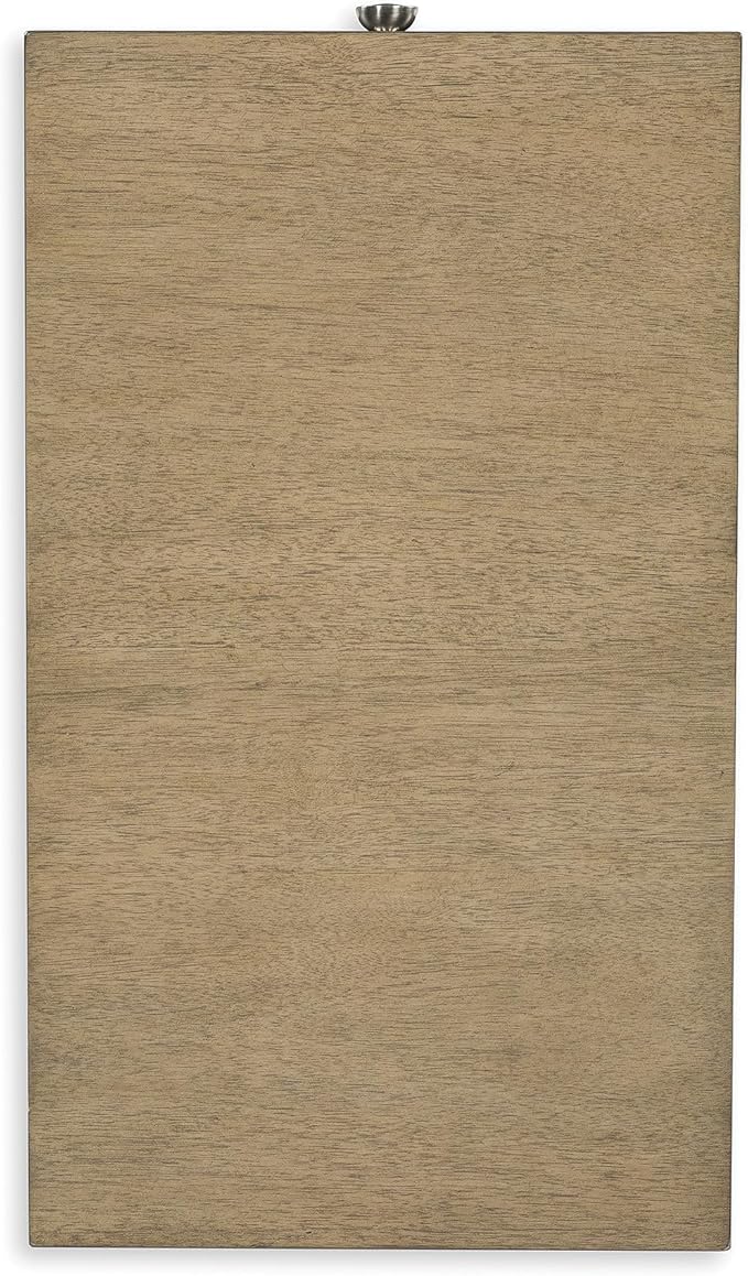 Signature Design by Ashley Drazmine Casual 1 Drawer Chair Side End Table with USB Charging Ports, 1 Lower Shelf and Power Cord, Light Brown & Black