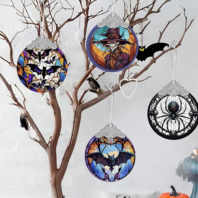 Christmas Ornament, Stained Glass Ornament, Christmas Decorations for Tree, Holiday Ornament, Unique Gift Idea - Evil Bat