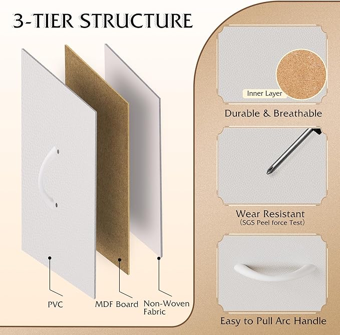 WLIVE White Dresser TV Stand for 45, 50, 55 inch TV, Entertainment Center with LED Lights & Charging Station, Chest of Drawers with 8 Fabric Drawers and Open Shelves for Living Room, Hallway, Wood Top