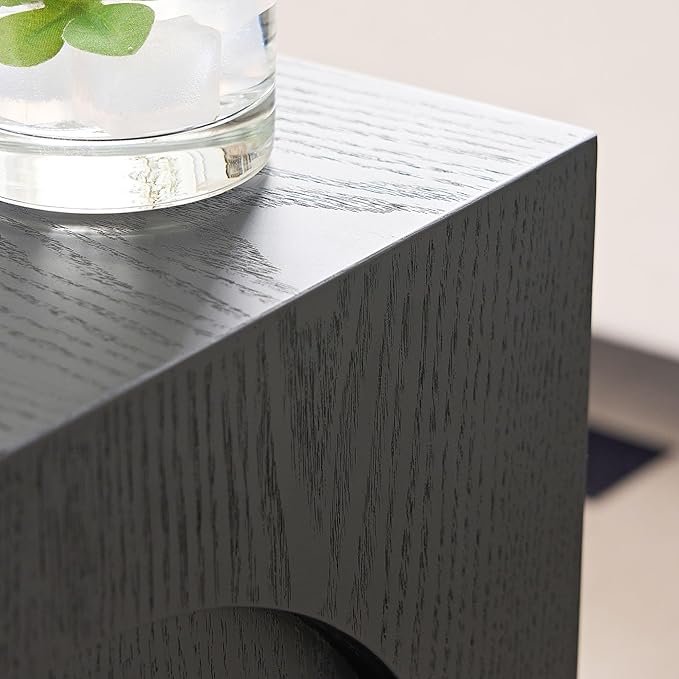 15.74'' Square Coffee Table for Living Room, Minimalist Coffee Table Modern Coffee Table, Tea Table Side Table End Table Small Coffee Table Accent Table Bedside Table for Apartment Office,Black