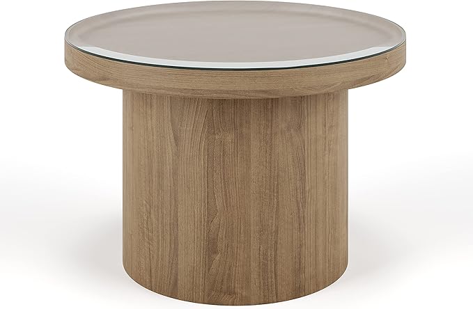 12 inch Round Glass Table Top - Clear Tempered Glass Surface Protector - Safe Beveled Edge - Coffee, Dining and End Table