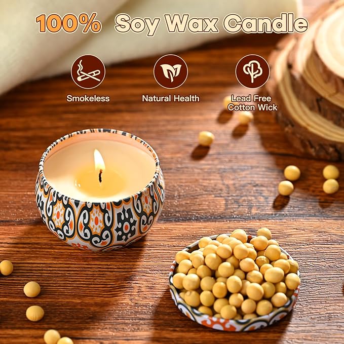 Scented Candles Gift Set, Candles for Home Scented 12 Pack, 300 Hours Long Lasting Soy Wax Aromatherapy Candle Set, Friends Moving Away, Birthday, Retirement Gifts for Women with Gift Box