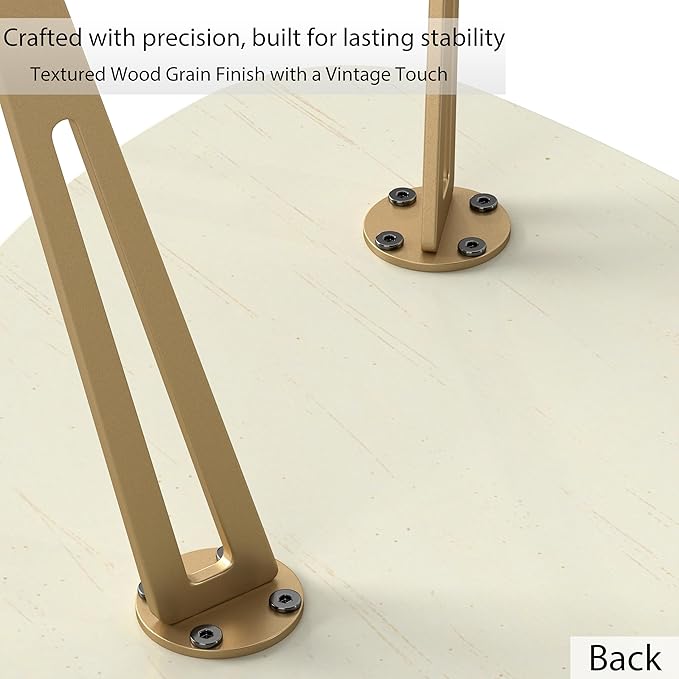 Manora Modern Simple White Wood Oval Coffee Table, Minimalist Tea Table for Living Room, Office, Apartment or Small Space