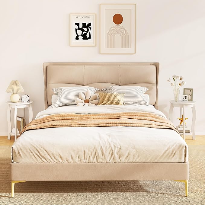 Giantex Round End Table, Wooden Side Table with Storage Shelf, Small Nightstand with Solid Wood Legs, 2-Tier Accent Table for Living Room Bedroom, White