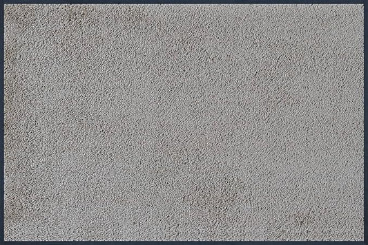 Wash and Dry Monotone Rug, Cool Gray Non-Slip Washable Doormat 24x35 in (Medium)
