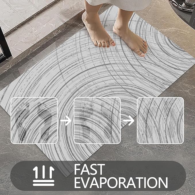 Ultra Thin Door Mat Indoor Entrance, 1/10 in Thin Door Mats for Inside Entry, Non-Slip Rubber Backing Washable Doormat, Fade Resistant, Absorbent, Low Profile Dirt Trapper, 35"X24"