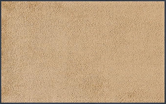 Wash and Dry Monotone Sahara Tan Non-Slip Washable Rug Doormat 29.5x47 in (Large)
