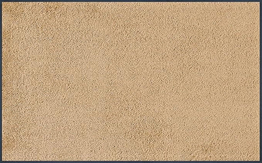Wash and Dry Monotone Sahara Tan Non-Slip Washable Rug Doormat 29.5x47 in (Large)