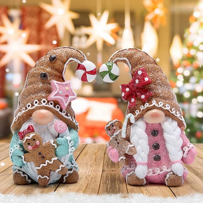 Hodao Christmas Gingerbread Man Gnomes – Christmas Party Home Decor Unique Design Elf Decorations Choice and Special Christmas Decor (Multicolor)
