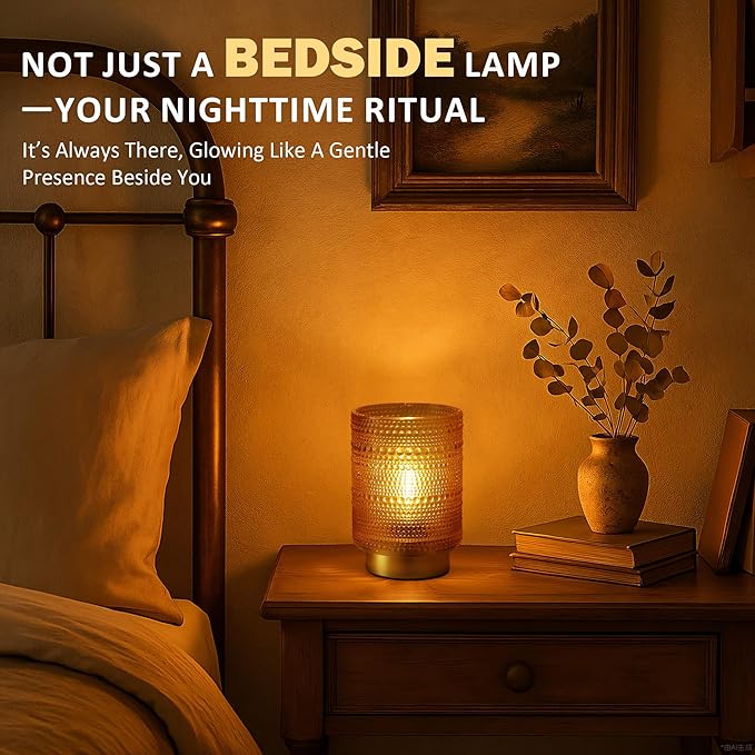 Small Decorative Aesthetic Lamp with Timer for Shelf/Bedside/Coffee Table Decor,Battery Operated Cordless Table Lamps with LED Warm Bulb for Dorm/Office /Patio/Entryway/Mantle/Table Decor(Golden)
