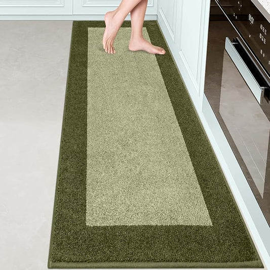 Machine Washable Runner Rug 24" x 84", Non Slip Kitchen Mat for Floor, Absorbent Entryway Rug for Kitchen, Bedroom, Hallway, Bathroom, Door (Roll Packing)