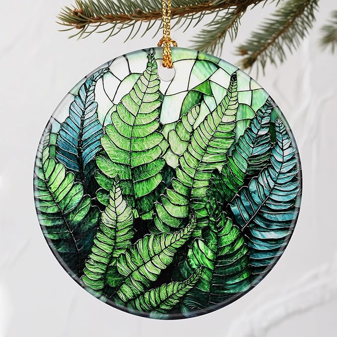 Lush Fern Christmas Ornaments: Christmas Decorations for Tree & Holiday Decor – Holiday Presents, Gift Ideas for Friends, Coworker, Family, Plant Lover, Nature Lover, and Gardener