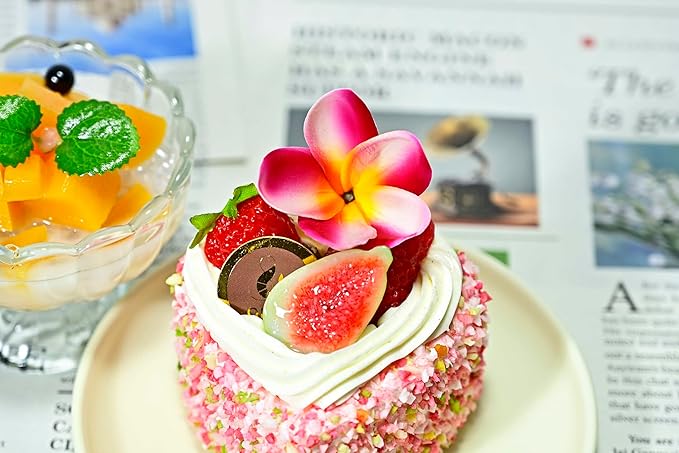 15pcs White Hot Pink Flowers PU Real Touch Lifelike Hawaiian Artificial Flowers for DIY Wedding Bouquets Bridal Shower Centerpieces Arrangements Party Tables Decorations