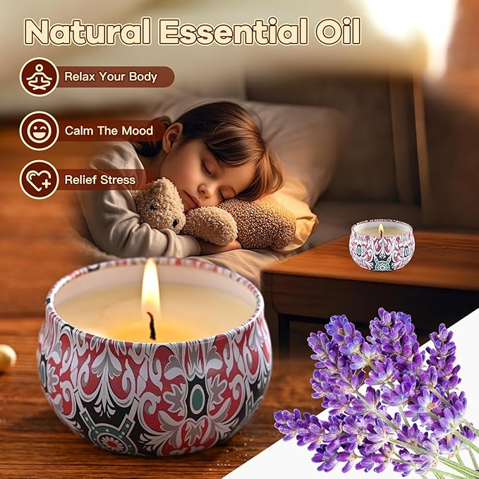 Scented Candles Gift Set, Candles for Home Scented 12 Pack, 300 Hours Long Lasting Soy Wax Aromatherapy Candle Set, Friends Moving Away, Birthday, Retirement Gifts for Women with Gift Box