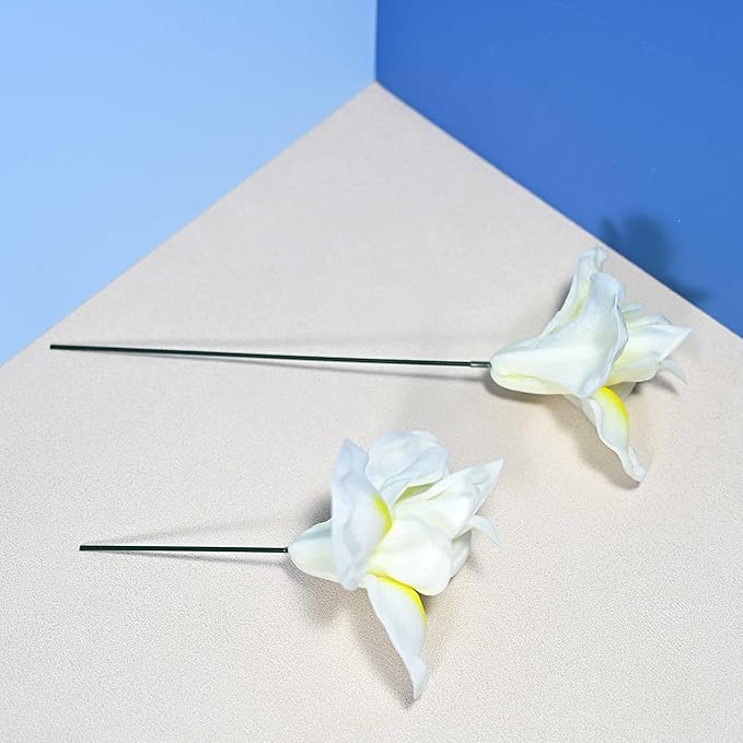 8pcs Luxury PU Yellow White Fall Flowers Real Touch Wedding Bouquets Artificial Flowers for Decoration DIY Floral Gifts Home Office Table Decor Farmhouse Table Centerpiece Decorations