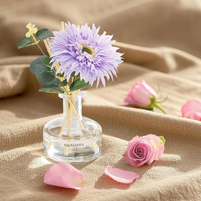 Lavender Reed Diffuser Set – Soft Scent for a Cozy Home, Water-Based, Long-Lasting, Elegant Gift for Bedroom, Bathroom, or Living Room