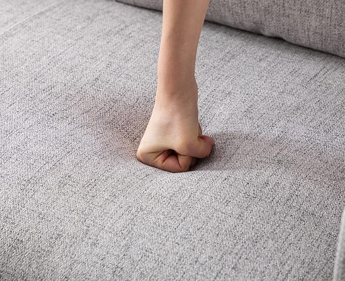 Kmax Fabric Single Sofa Couch Modern Accent Chair for Living Room Small Space, Apartment, Bedroom, Dorm, Office - Grey