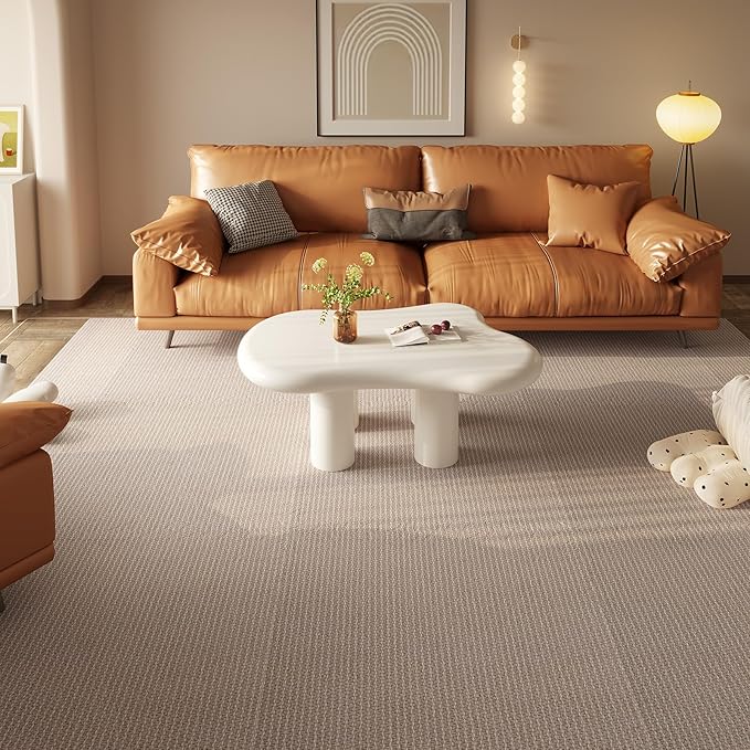 Guyii Cloud Coffee Table, Cute White Modern Tea Table, Irregular Indoor End Table for Living Room, Free Shape with 4 Legs, 35.82 Inches