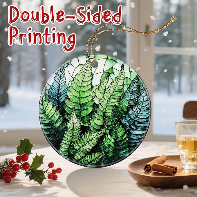 Lush Fern Christmas Ornaments: Christmas Decorations for Tree & Holiday Decor – Holiday Presents, Gift Ideas for Friends, Coworker, Family, Plant Lover, Nature Lover, and Gardener