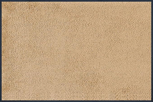 Wash and Dry Monontone Rug, Sahara Tan Non-Slip Washable Doormat 24x35 in (Medium)
