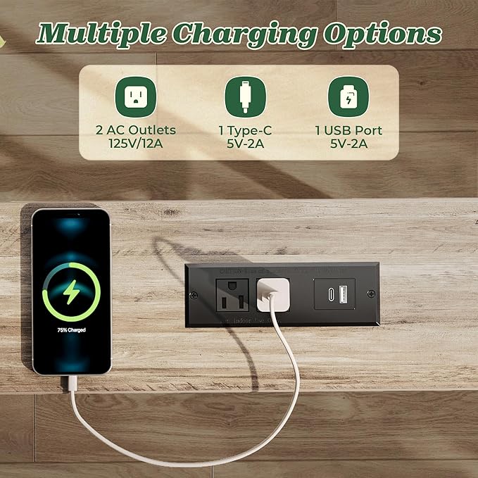 SUPERJARE 78.8 Inch Narrow Console Table with Outlet, Sofa Table Set of 2, Behind Couch Table, Long Entryway Tables with Charging Station, for Living Room, Oak