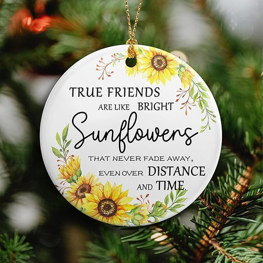 Friendship Gifts for Women Friends Best Friends Christmas Ornaments Gifts 2025,Friendship Christmas Ornament for Women Men Friends Female, Sister,Keepsake Christmas Tree Decoration Ceramic Ornaments