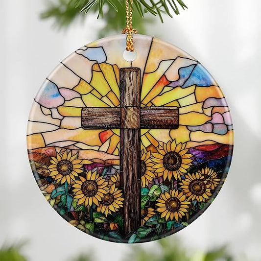 Christmas Ornament, Christian Christmas Decoration, Cross Ornaments for Xmas Tree, Holiday Ornament, Religious Decor, Gift Ideas, Baptism Gift, Christian Gifts, Religious Gifts