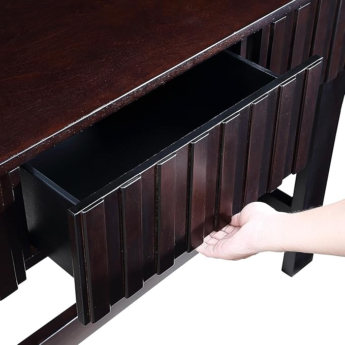 52" Wood Console Table for Entryway, Mid-Century Sofa Table with Storage Drawers for Living Room TV, Hallway Entrance Foyer