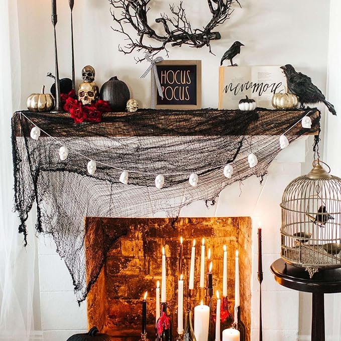 Hocus Pocus Sign, 6 Inch Wooden Halloween Decorative Signage Table Top Decor, Gothic Witch Indoor Tabletop Wall Art Shelf Mantel Desk Tiered Tray Rustic Farmhouse Home Decorations