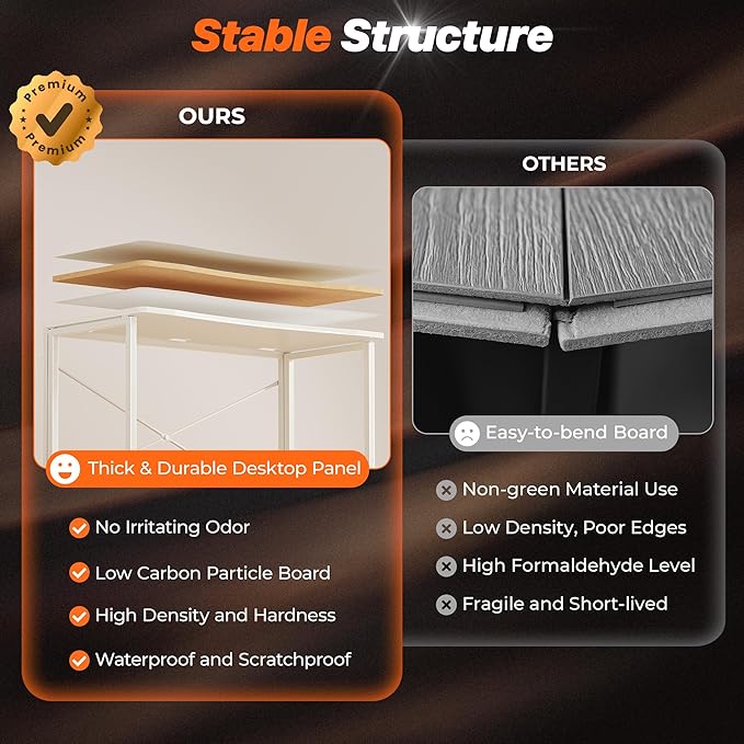 Huuger Folding Desk for Small Spaces, 39.4 Inch Foldable Computer Table, for Home Office, Study, Bedroom, Dorm, Space Saving, Small Writing Work Office Computer Desk, Easy to Fold, White