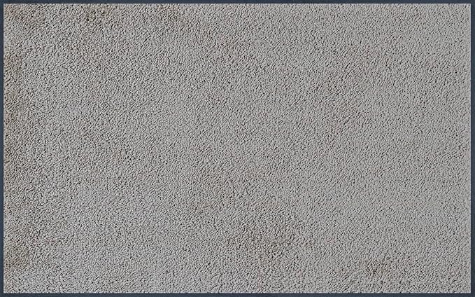 Wash and Dry Monotone Rug, Cool Gray Non-Slip Washable Doormat 29.5x47 in (Large)