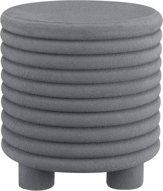 JONATHAN Y TBL1107A Evans 18" Minimalist Modern 3-Legged Drum Indoor/Outdoor Accent Table, Contemporary, Mid-Century, Art Deco, Bohemian, Patio, Garden Room, Bathroom, Living Room, Gray Frosted