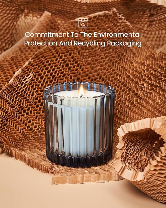 M&SENSE Mulled Cider Scented Candles, Soy Candles Non Toxic, 9.2oz Natural Organic Clean Burning Up to 60 Hours, Christmas Home Decor Gifts for Men Women