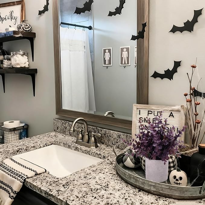 2 Pack Small Fake Plants Eucalyptus Potted Artificial Plants Fall Decorations for Home Shelf Office Bathroom Desk Farmhouse Room Coffee Table Decor Halloween Decor (Plum)