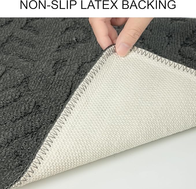 TOONOW Indoor Doormats Front Door Mat,32 "x17, Low-Profile Machine Washable Kitchen Rug, Absorbent Mud Half Round Entrance Mat for Outdoors, Entryway, Patio, Bedroom,Light Brown