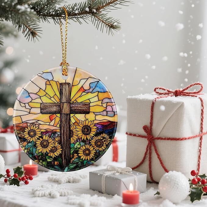 Religious Christmas Ornaments, Christian Cross Ornament, Christmas Tree Decorations, Holiday Decorations, Holiday Ornaments, Religious Gifts, Christian Gift, and Xmas Gift Ideas