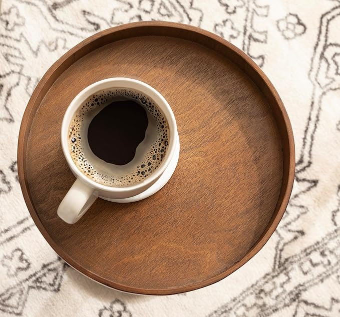 Kate and Laurel Bellport Farmhouse Round Drink Table; 10 x 10 x 22; Natural Rustic; Decorative Coastal Martini Table for Use as Charming Indoor Plant Stand or Living Room Pedestal Table