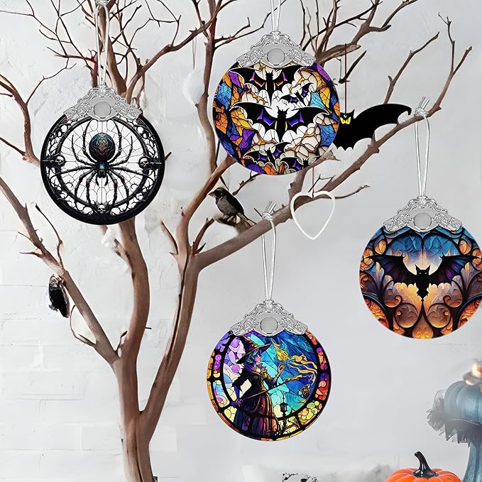 Christmas Ornament, Stained Glass Ornament, Christmas Decorations for Tree, Holiday Ornament, Unique Gift Idea - Magic Witch