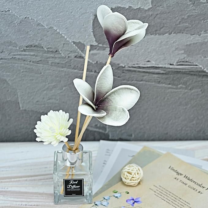 10pcs Gradient Grey Black Flowers PU Real Touch Flowers Black and White Room Decor Artificial Flowers for DIY Floral Gifts Wedding Home Office Table Decor Farmhouse Table Centerpiece Decorations