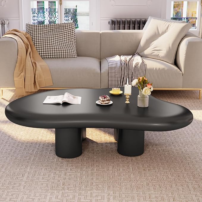 Guyii Cute End Table - Modern Black Cartoon Table, 35.82" H, Indoor