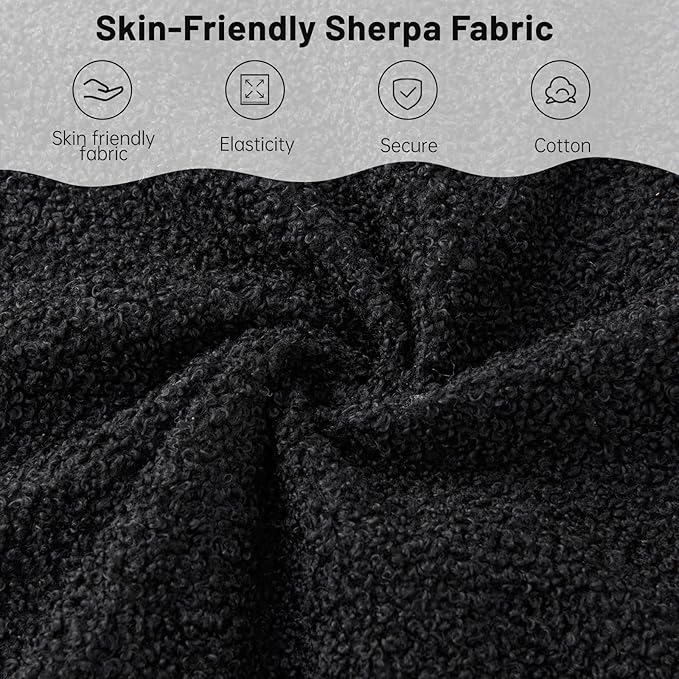 Furniliving Boucle Accent Chair for Living Room, Upholstered Reading Chair with High Backrest, Tufted-Button Wingback Armchair for Bedroom, Dressing Room, Home Office, Black