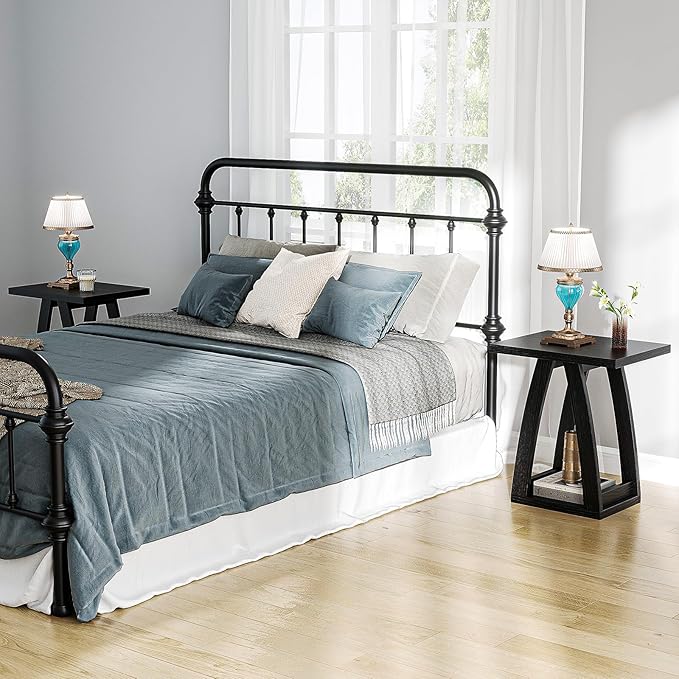 End Tables Living Room Set of 2. Side Tables Living Room. Side Table Beside Sofa. Modern End Table for Home. Black End Tables Set of 2