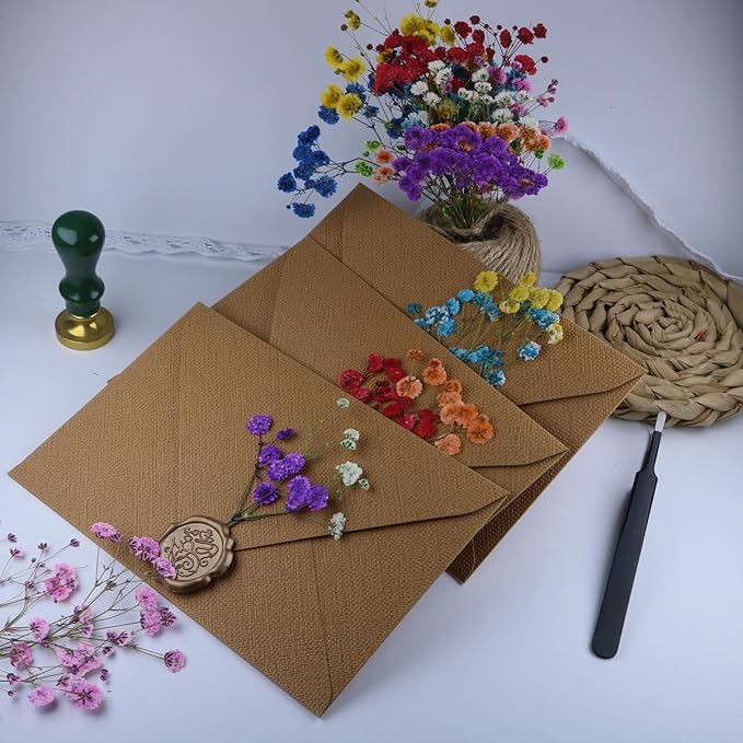 Colorful 45 Pcs Minir Baby's Breath Flowe for Resin Art / Invitations Card Decor/Bookmark Jewelry DIY Craft, Real Dried Pressed Baby Breath Flowers Bulk with 1 Tweezers.