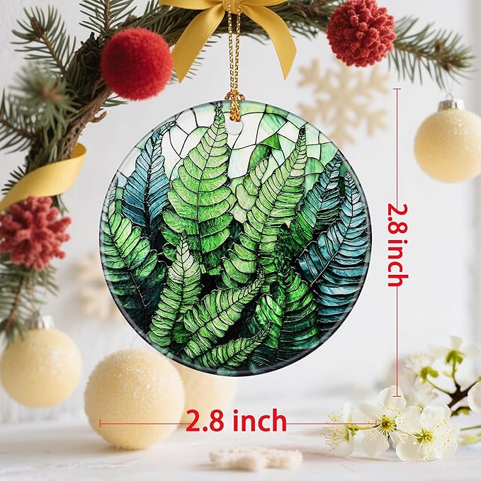 Lush Fern Christmas Ornaments: Christmas Decorations for Tree & Holiday Decor – Holiday Presents, Gift Ideas for Friends, Coworker, Family, Plant Lover, Nature Lover, and Gardener