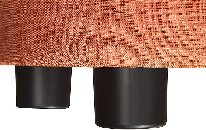 Designs4Comfort Round Accent Storage Ottoman with Reversible Tray Lid