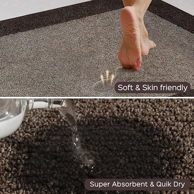 Machine Washable Kitchen Rug 24" x 84", Non Slip Kitchen Mat for Floor, Absorbent Entrance Runner Rug for Bedroom, Hallway, Bathroom, Door (Roll Packing)