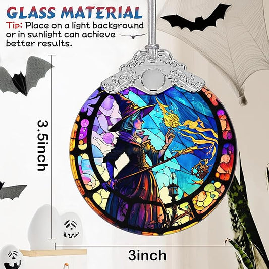 Christmas Ornament, Stained Glass Ornament, Christmas Decorations for Tree, Holiday Ornament, Unique Gift Idea - Magic Witch
