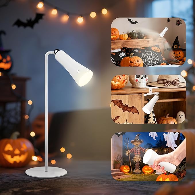 Wireless Desk Lamp LED Cordless Table Lamp for Home Office Eye-Caring Light,3 Color Modes,4-in-1 Magnetic Lamp,Touch Control Desk lamp for Reading