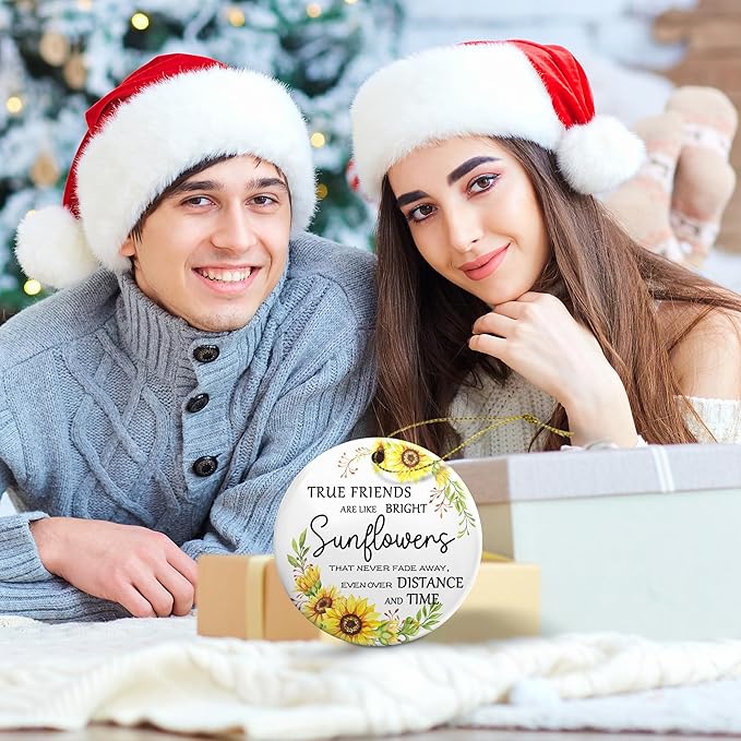 Friendship Gifts for Women Friends Best Friends Christmas Ornaments Gifts 2025,Friendship Christmas Ornament for Women Men Friends Female, Sister,Keepsake Christmas Tree Decoration Ceramic Ornaments