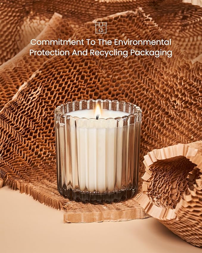 M&SENSE Spring Soy Candles for Home Scented, Cinnamon Pie Non Toxic Candles for Holiday, 9.2oz Natural Organic Clean Burning Up to 60 Hours, Mothers Day Kitchen Decor Gifts for Women